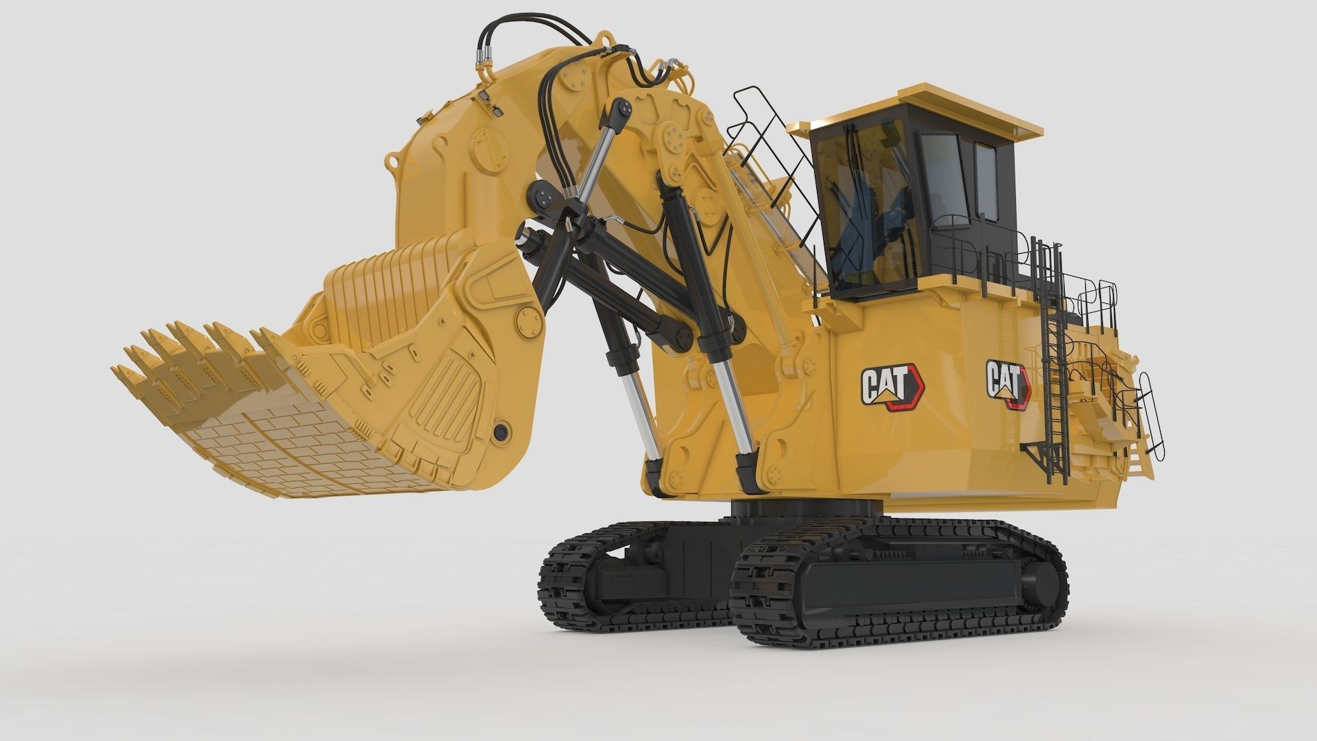 Mining Shovel Excavator 3D model_40