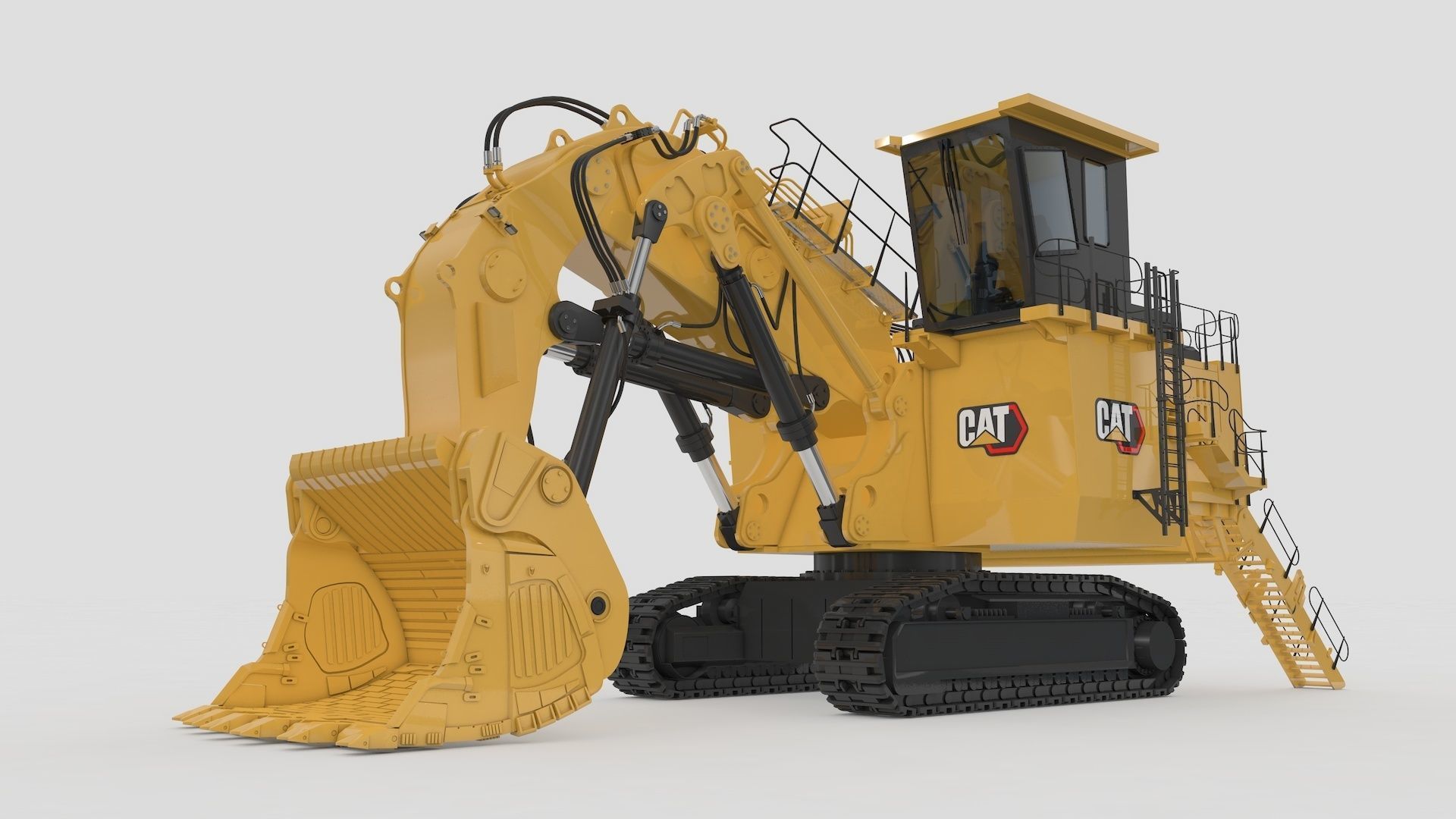 Mining Shovel Excavator 3D model_35