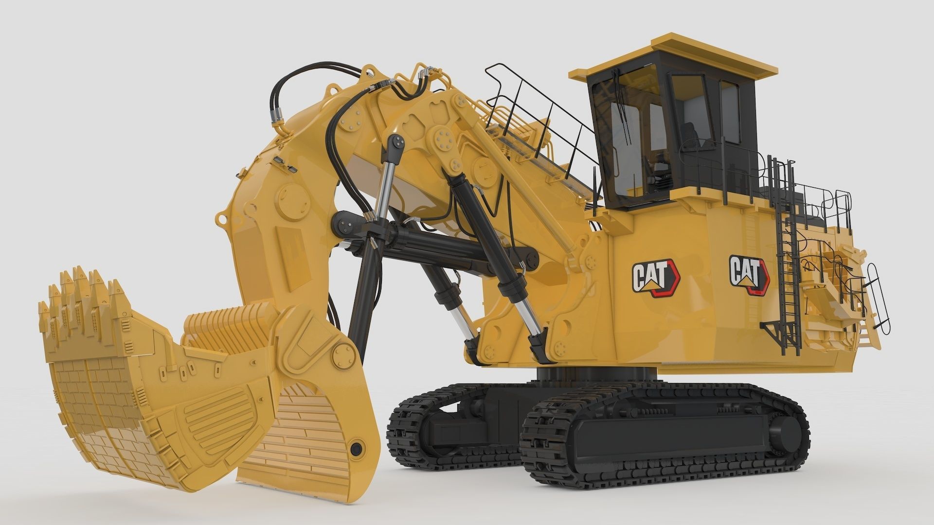 Mining Shovel Excavator 3D model_2