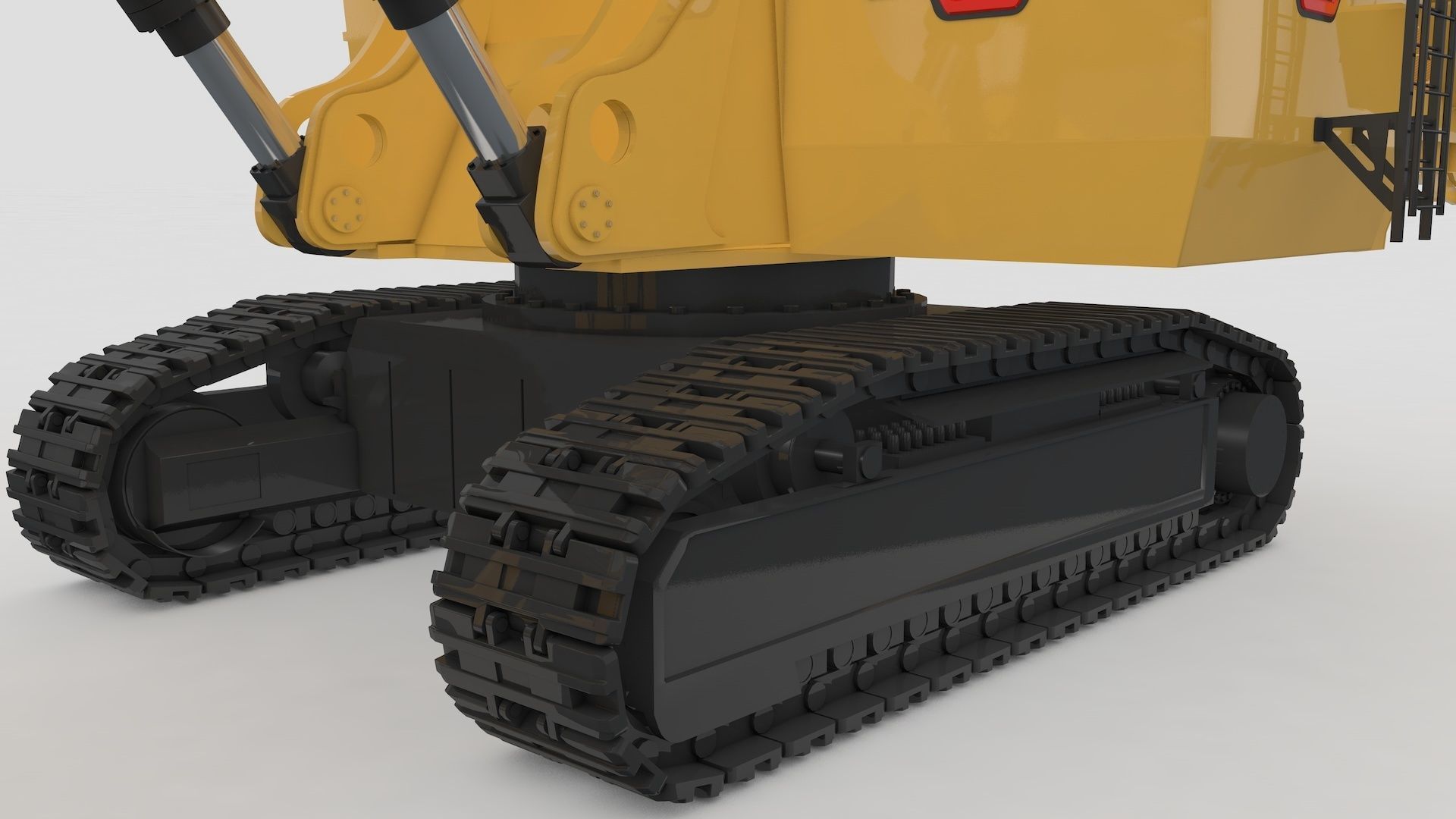 Mining Shovel Excavator 3D model_10