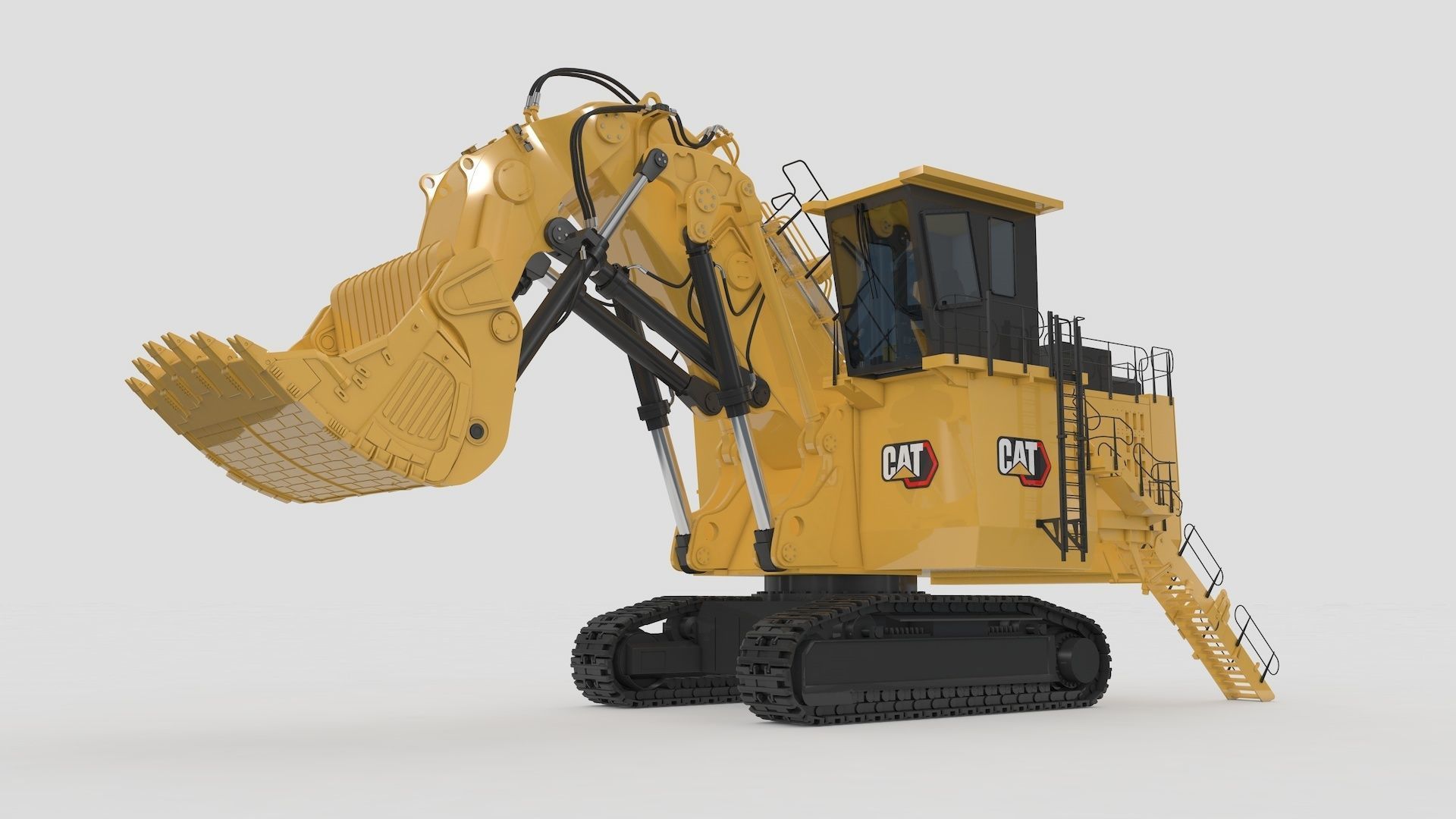 Mining Shovel Excavator 3D model_23