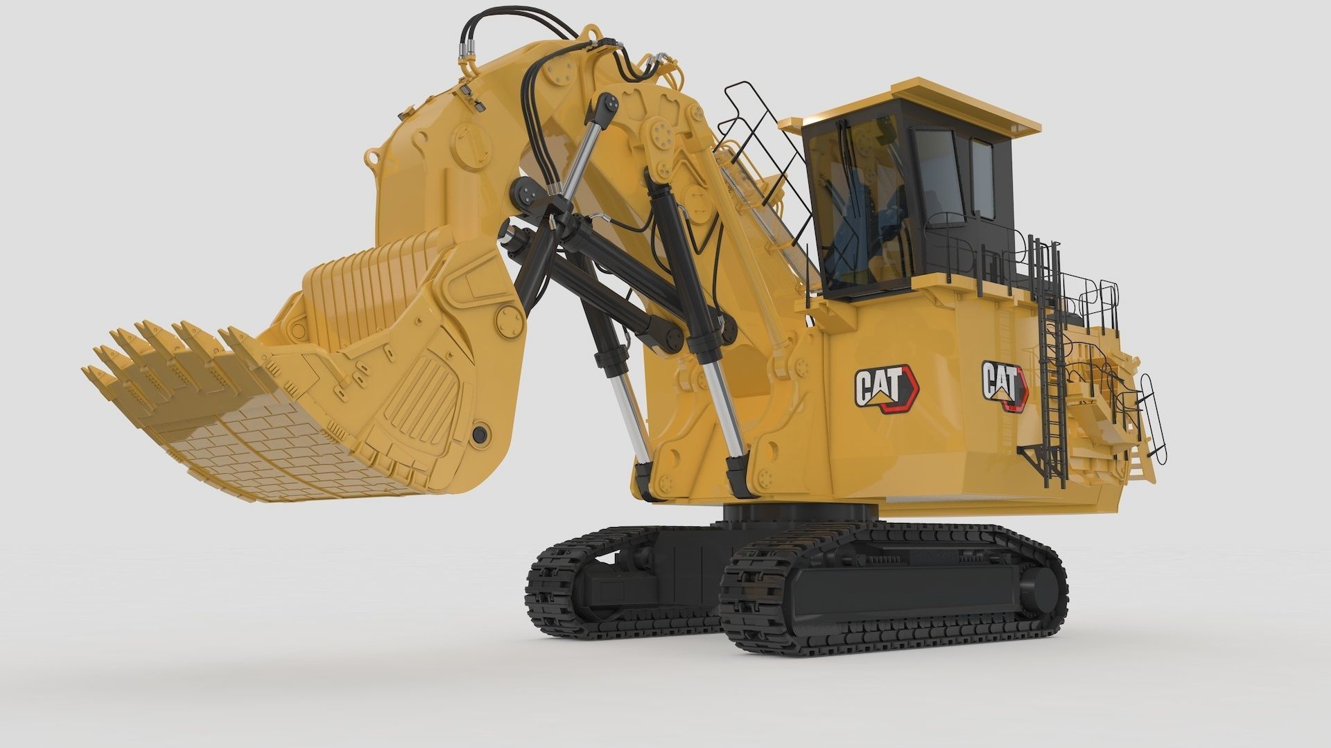Mining Shovel Excavator 3D model_43