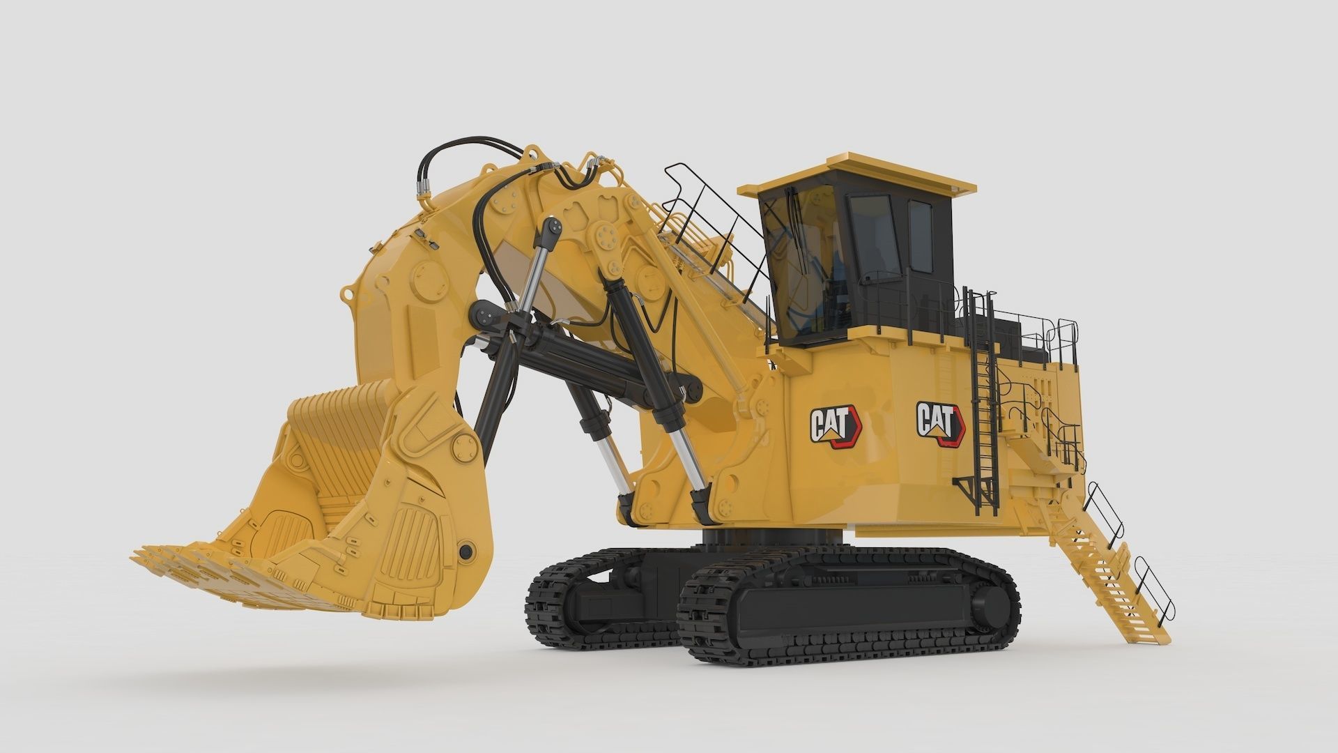 Mining Shovel Excavator 3D model_22