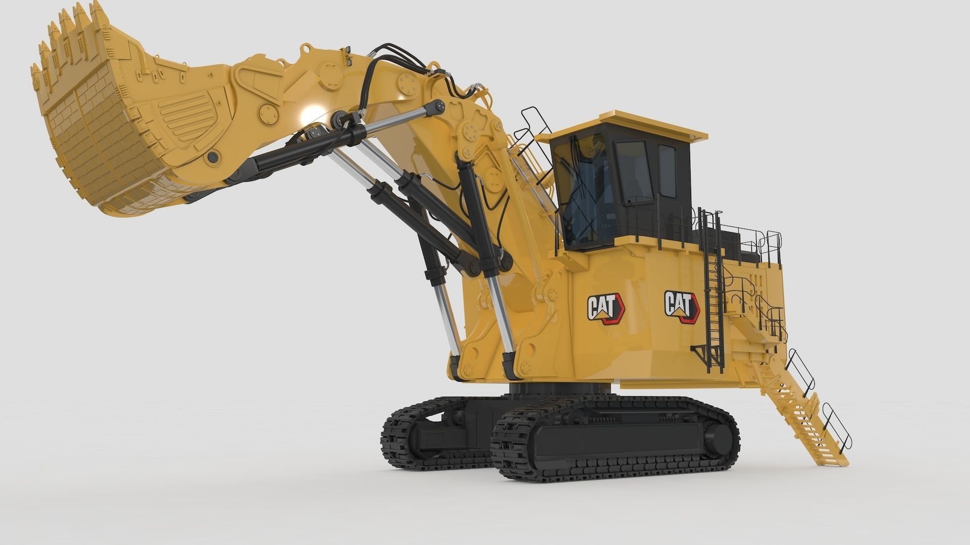 Mining Shovel Excavator 3D model_24