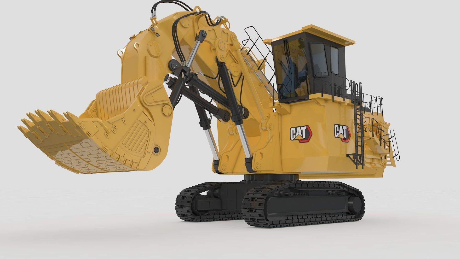 Mining Shovel Excavator 3D model_46