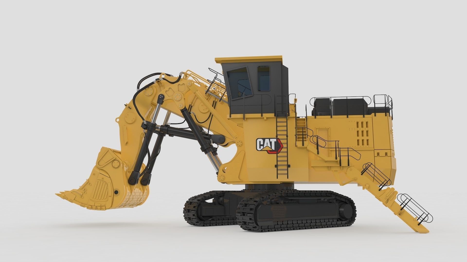 Mining Shovel Excavator 3D model_18