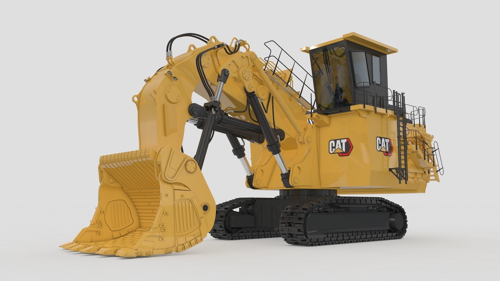 Mining Shovel Excavator 3D model_37