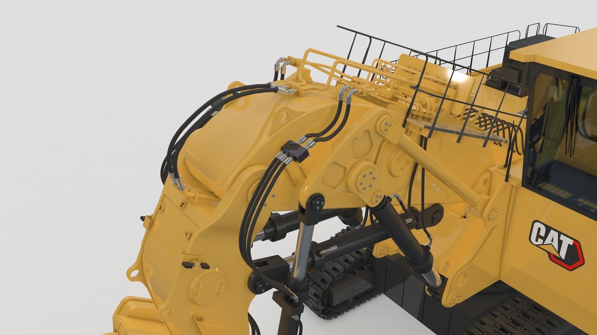 Mining Shovel Excavator 3D model_12