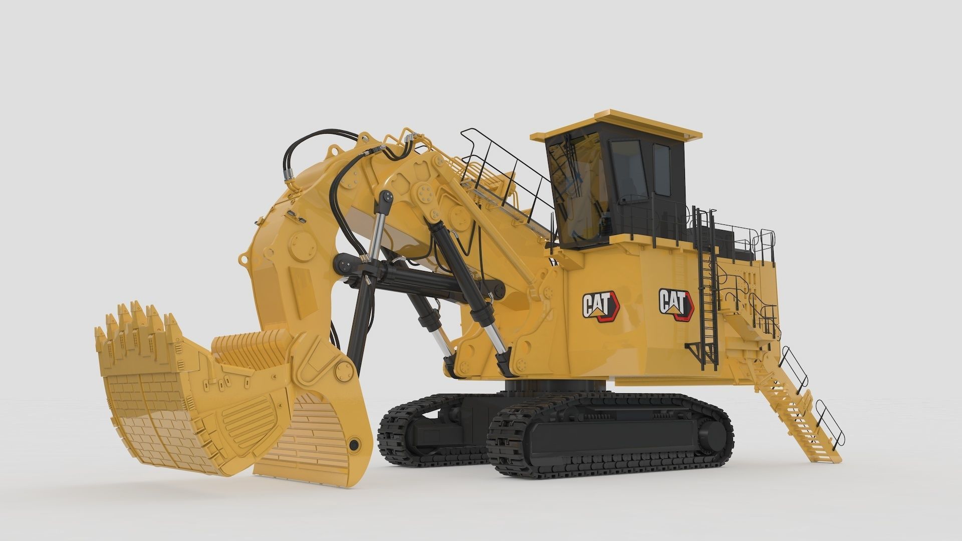 Mining Shovel Excavator 3D model_16