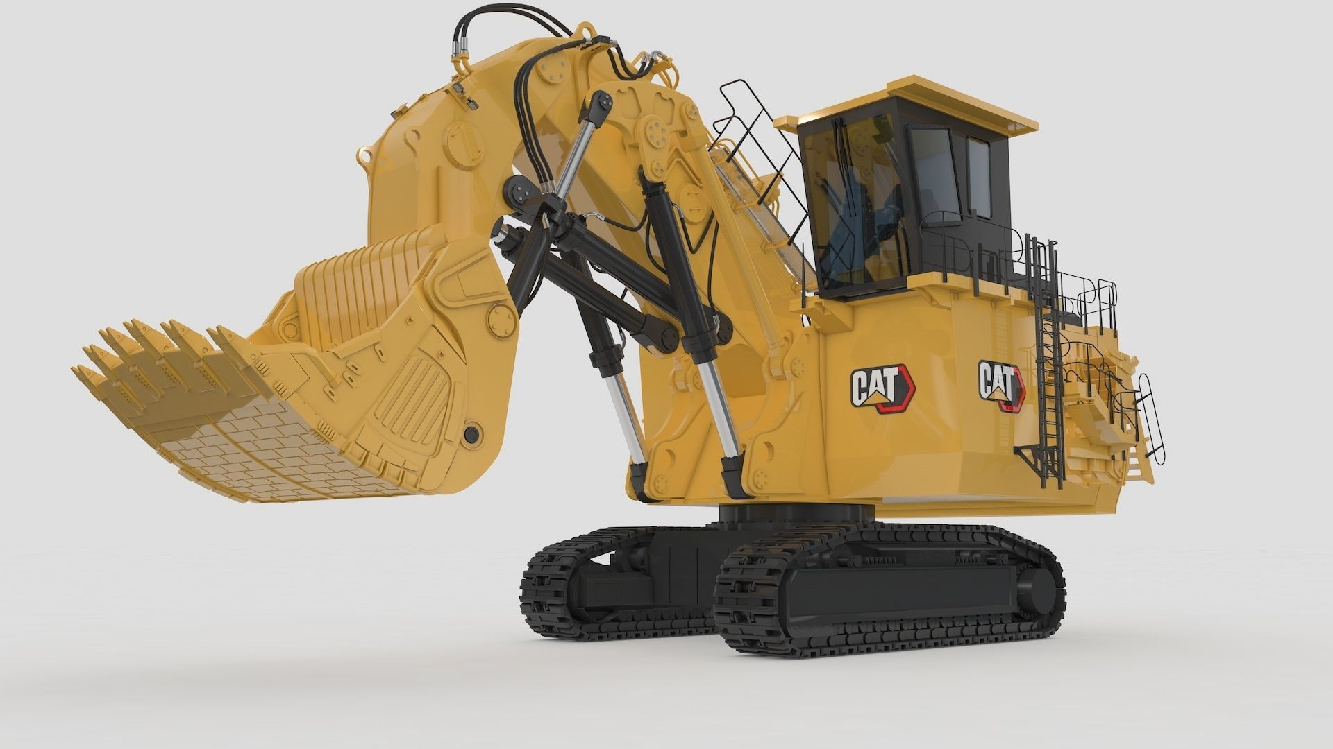 Mining Shovel Excavator 3D model_44