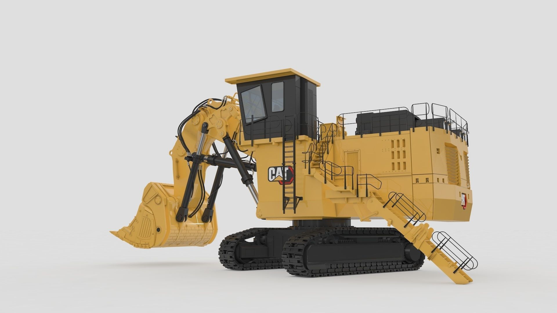 Mining Shovel Excavator 3D model_19