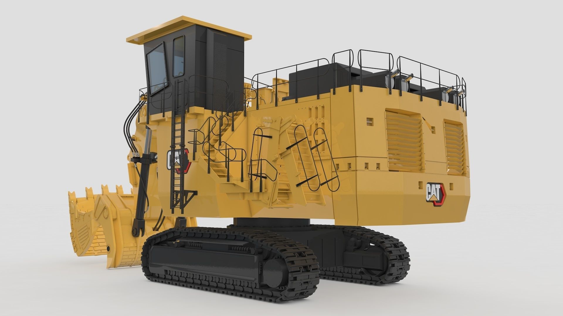 Mining Shovel Excavator 3D model_4