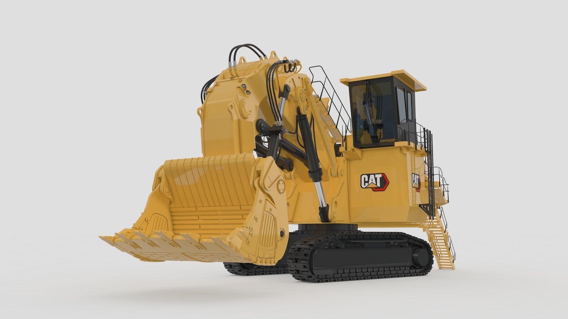 Mining Shovel Excavator 3D model_21