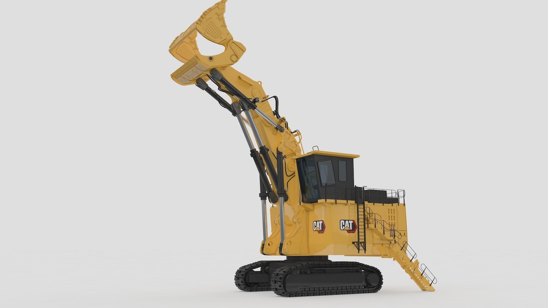 Mining Shovel Excavator 3D model_30