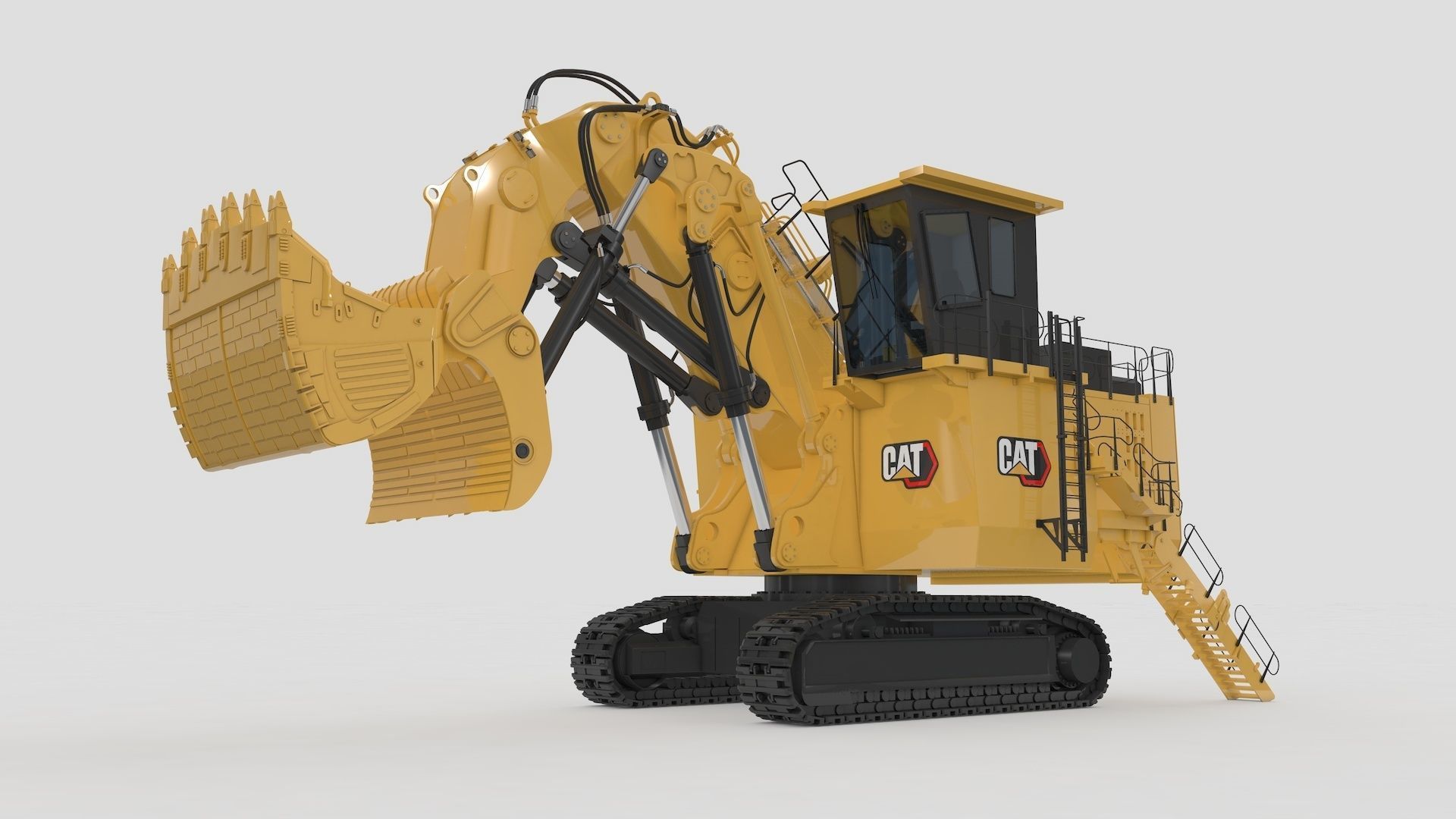 Mining Shovel Excavator 3D model_28