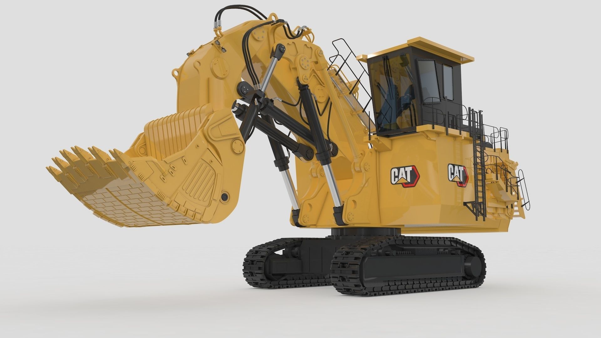 Mining Shovel Excavator 3D model_41