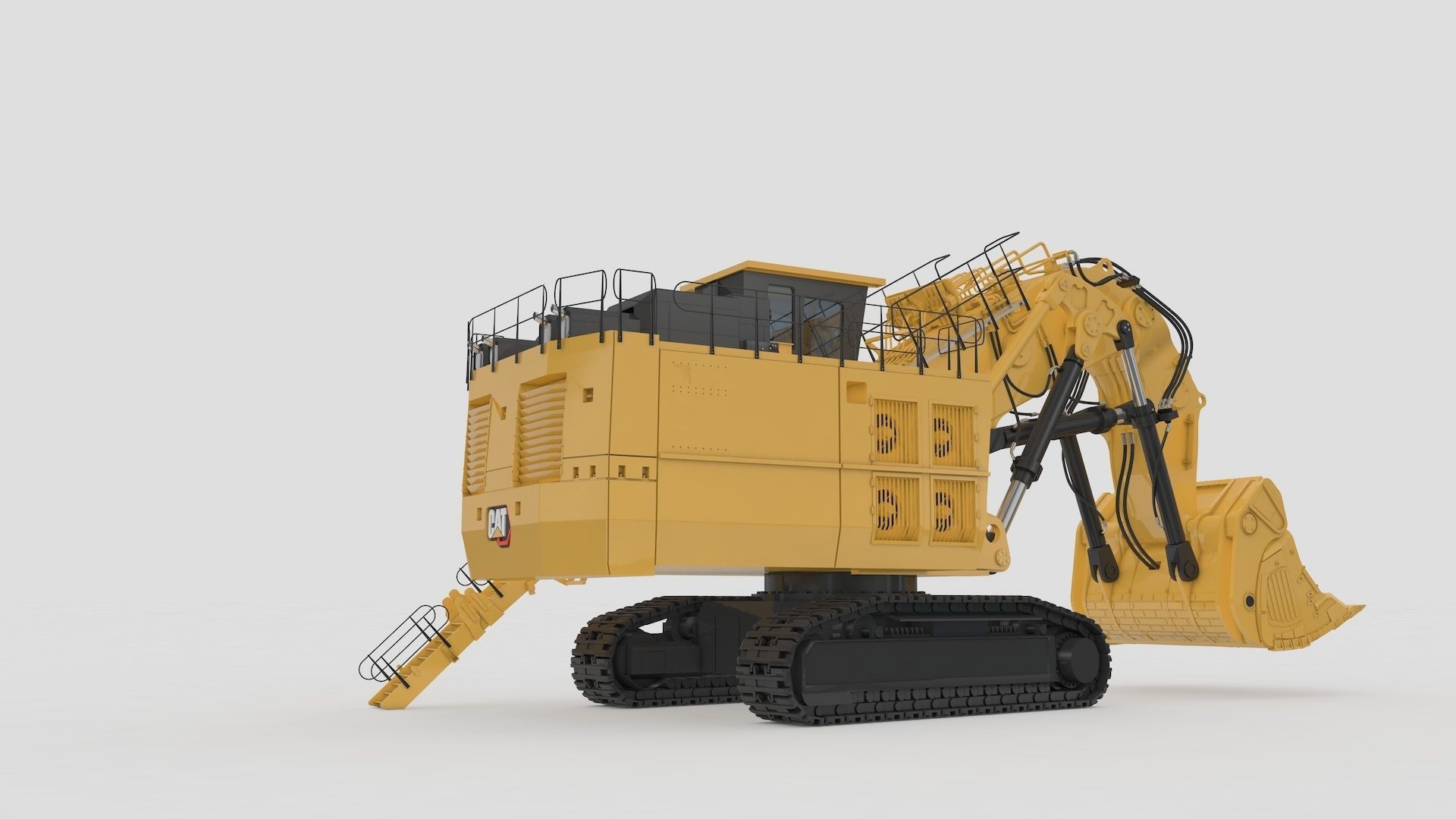 Mining Shovel Excavator 3D model_20