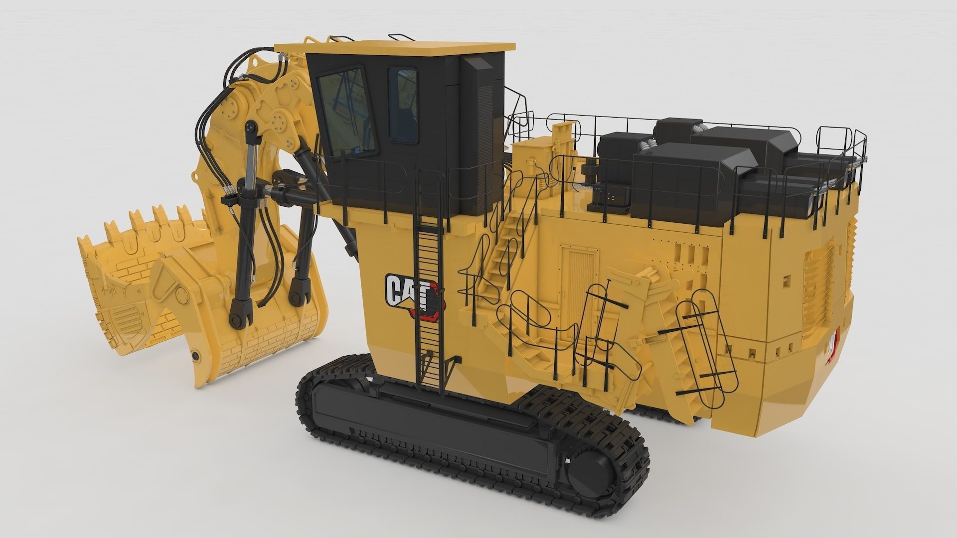 Mining Shovel Excavator 3D model_8