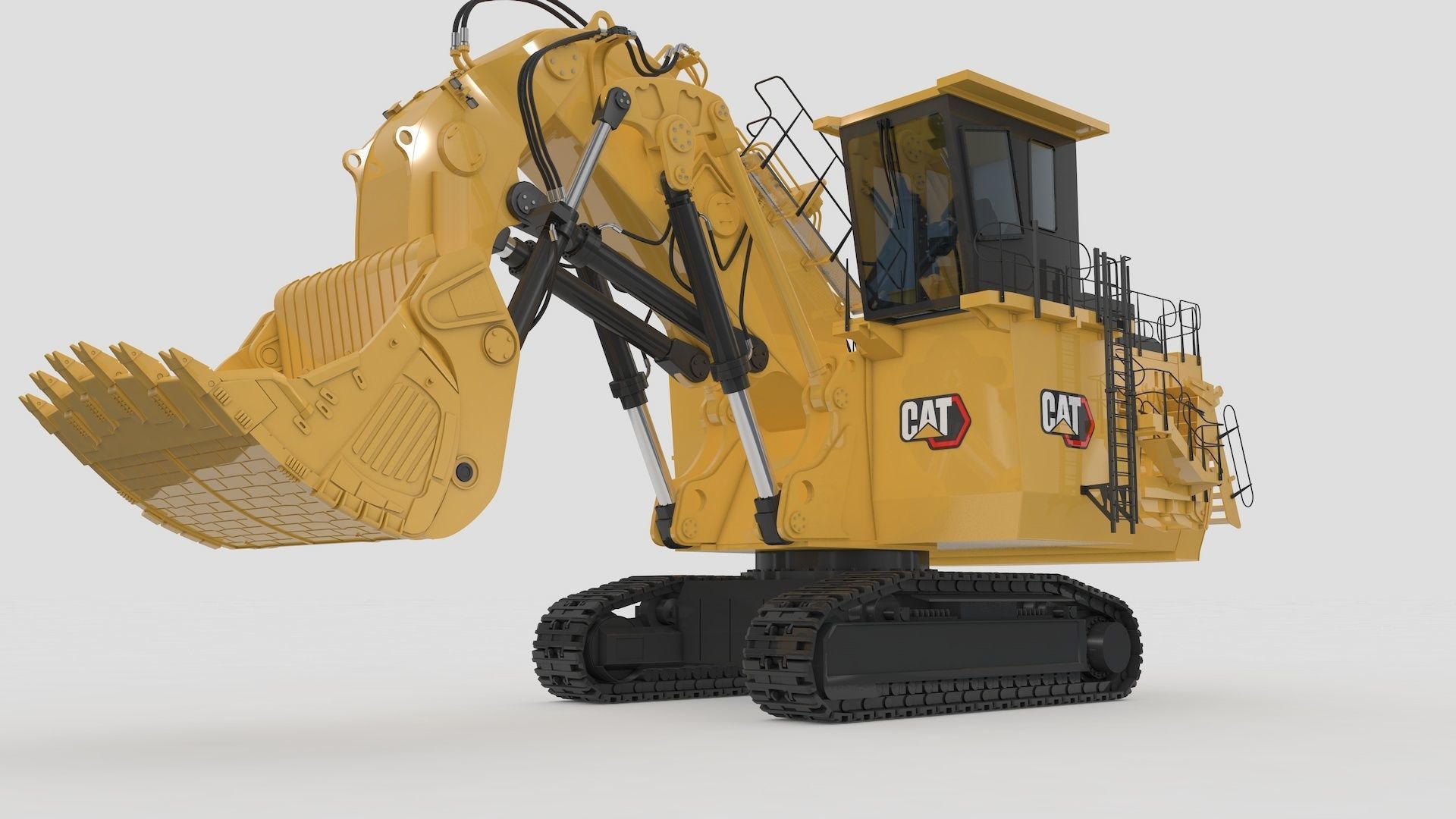 Mining Shovel Excavator 3D model_49