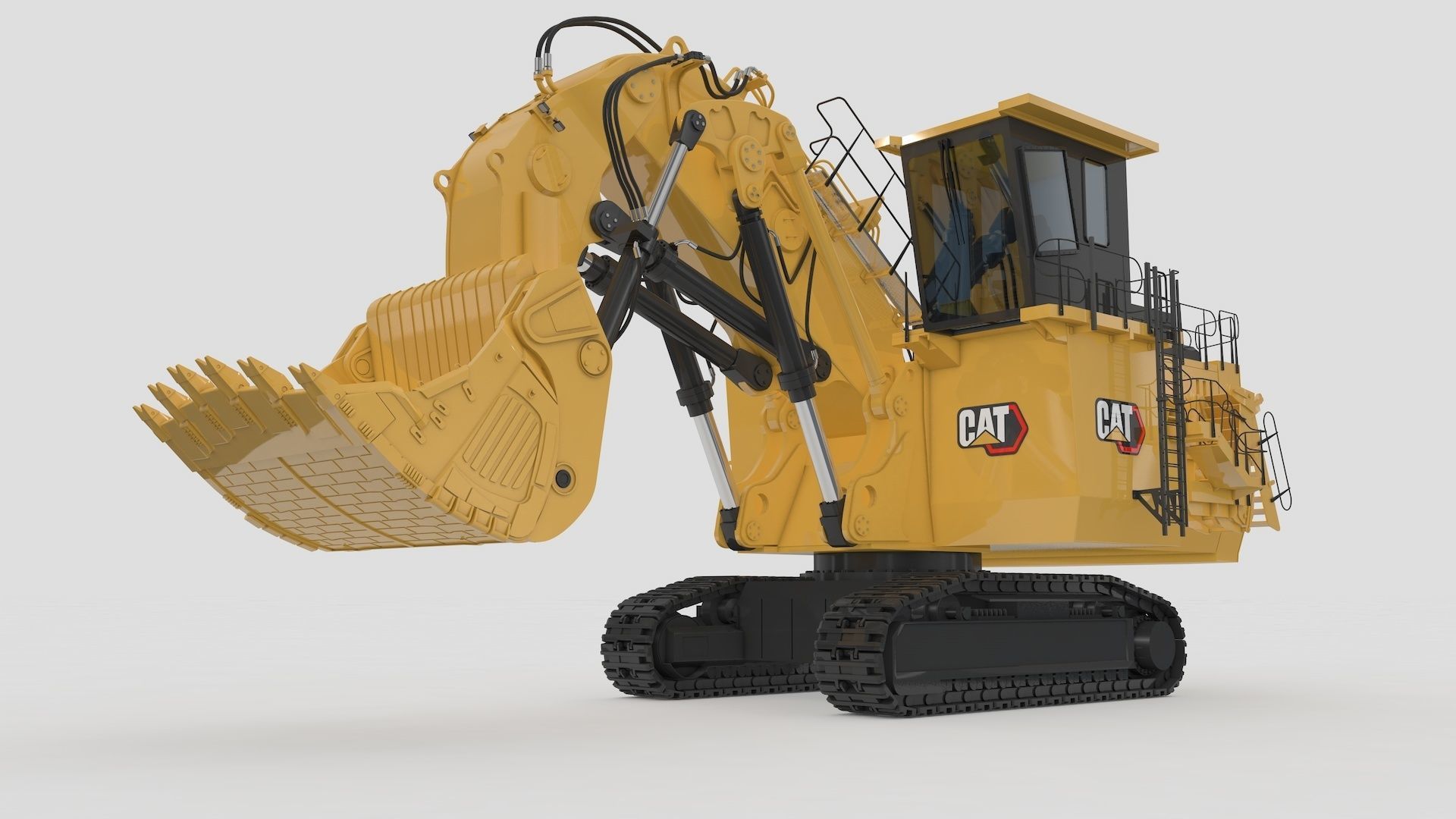 Mining Shovel Excavator 3D model_36