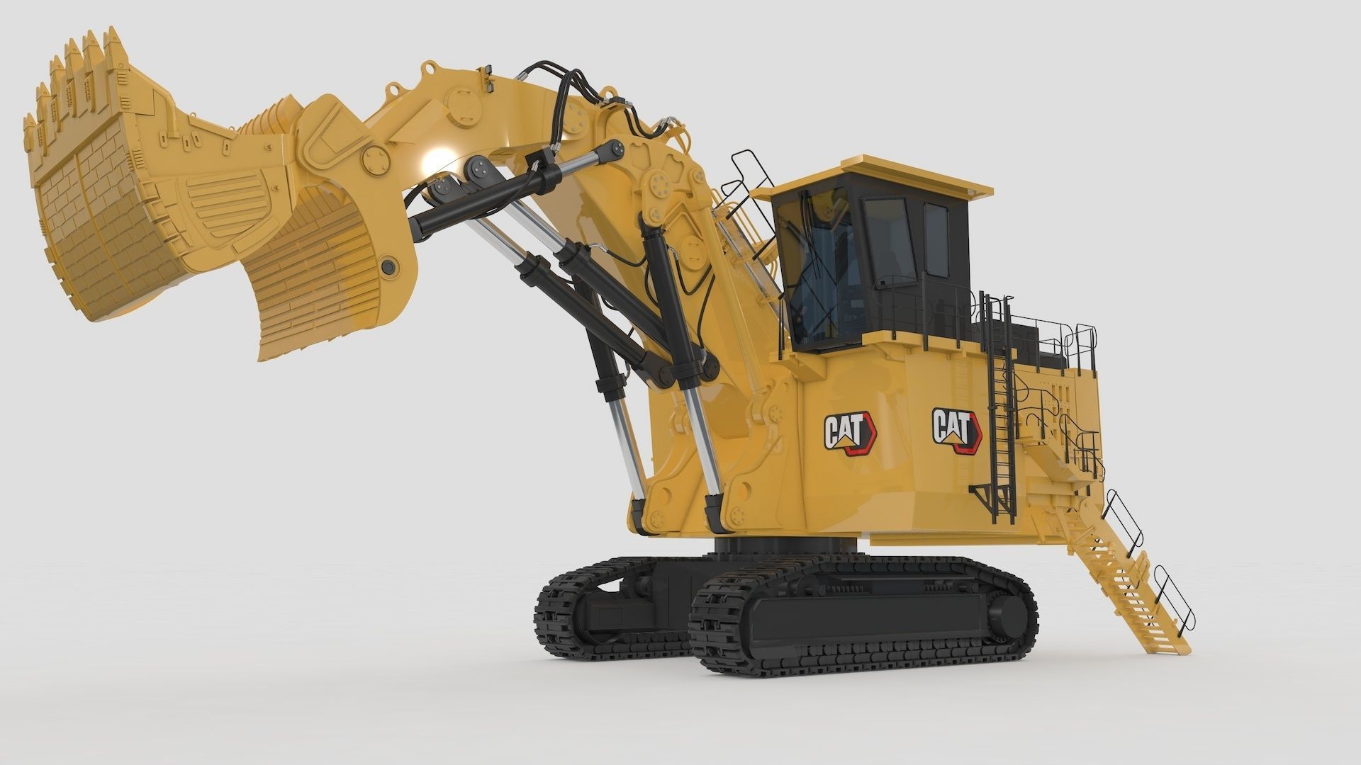 Mining Shovel Excavator 3D model_27