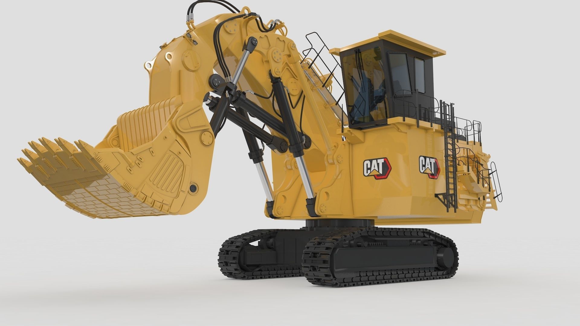 Mining Shovel Excavator 3D model_47