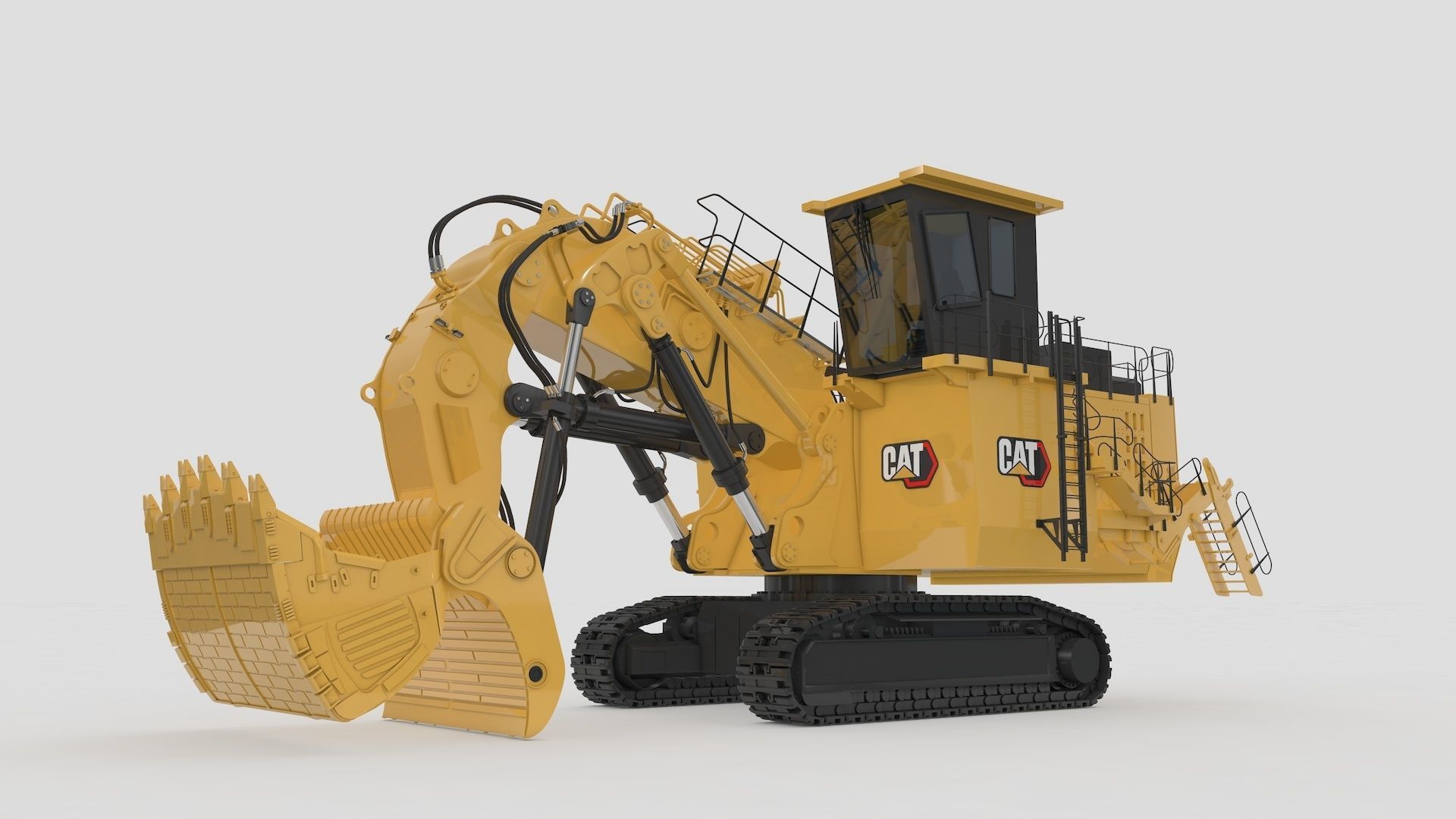 Mining Shovel Excavator 3D model_14