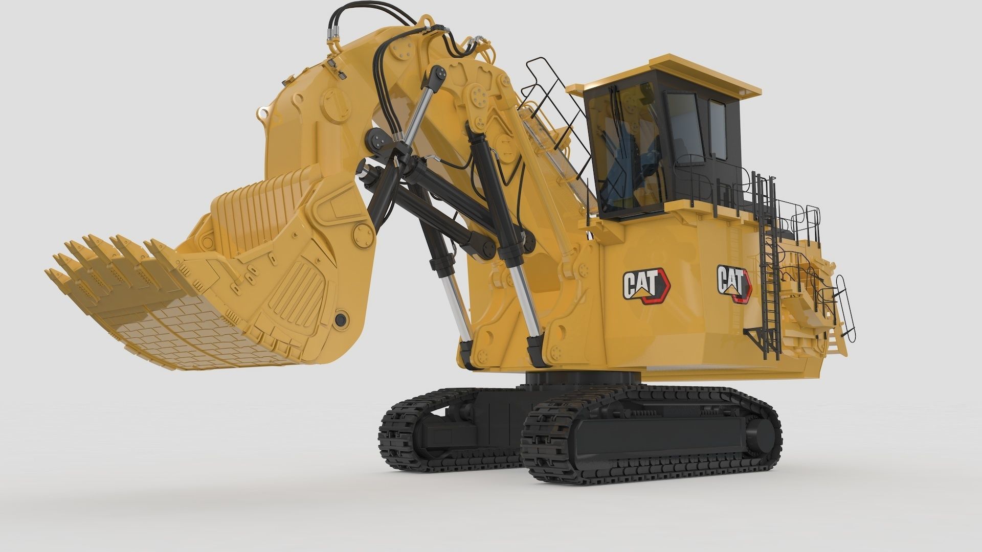 Mining Shovel Excavator 3D model_45