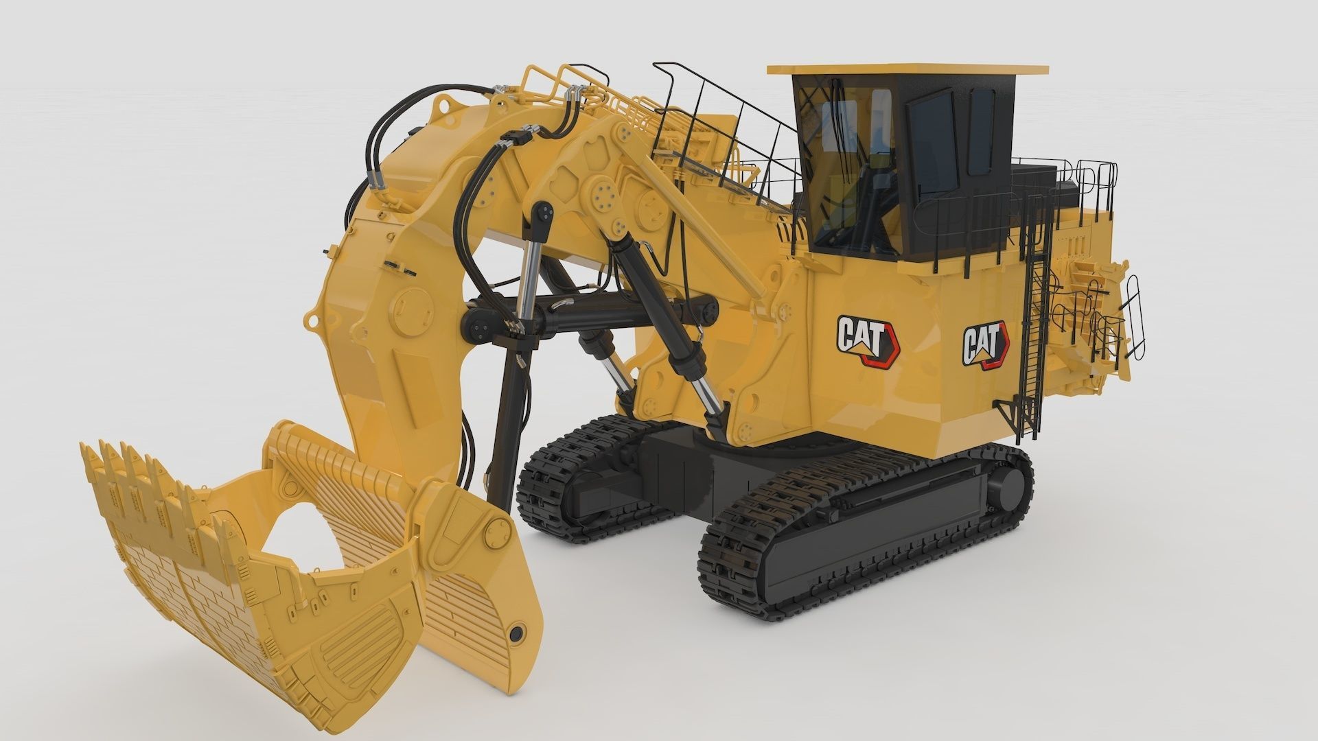 Mining Shovel Excavator 3D model_9