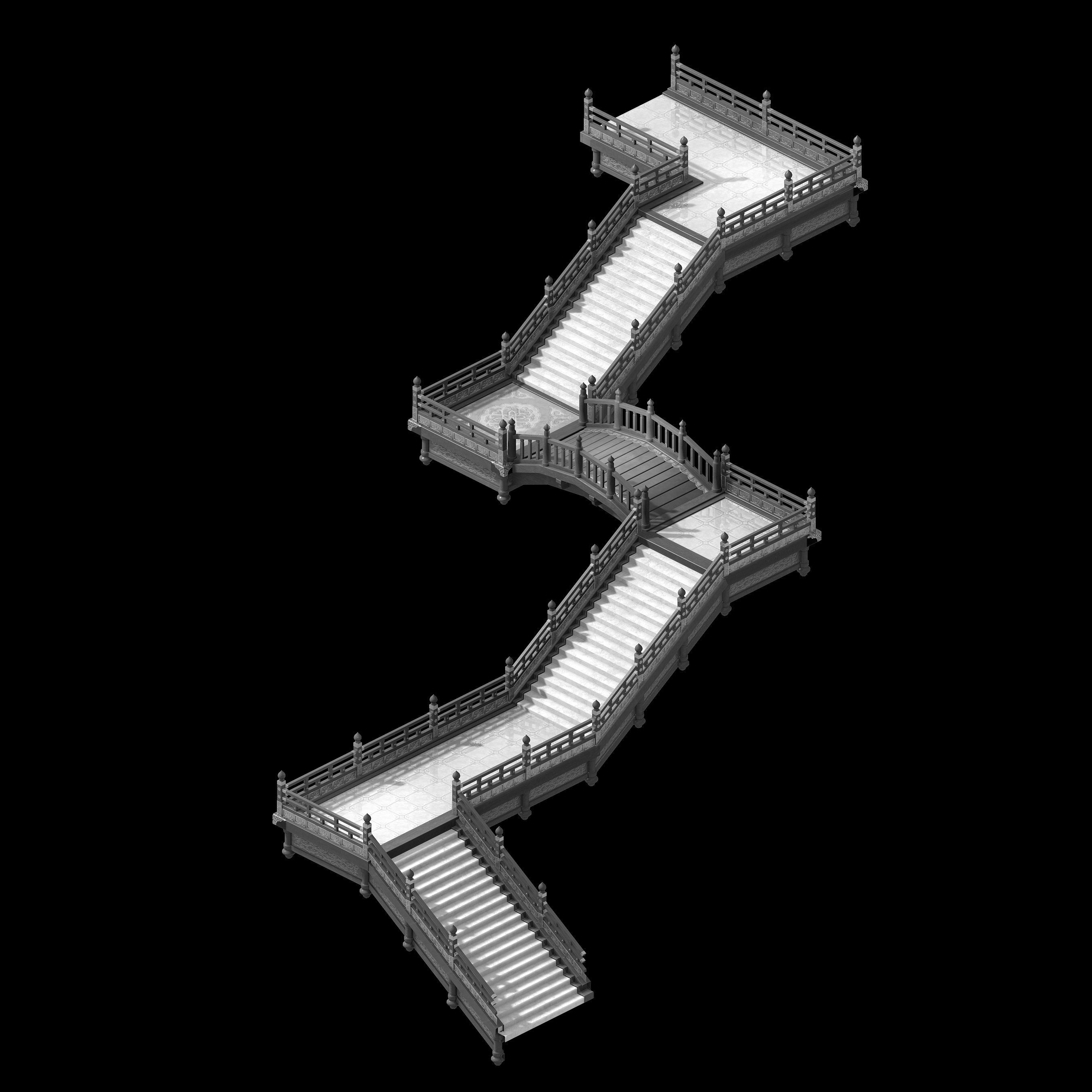 Temple Palace-Tiangong Pavement 03 3D model_2