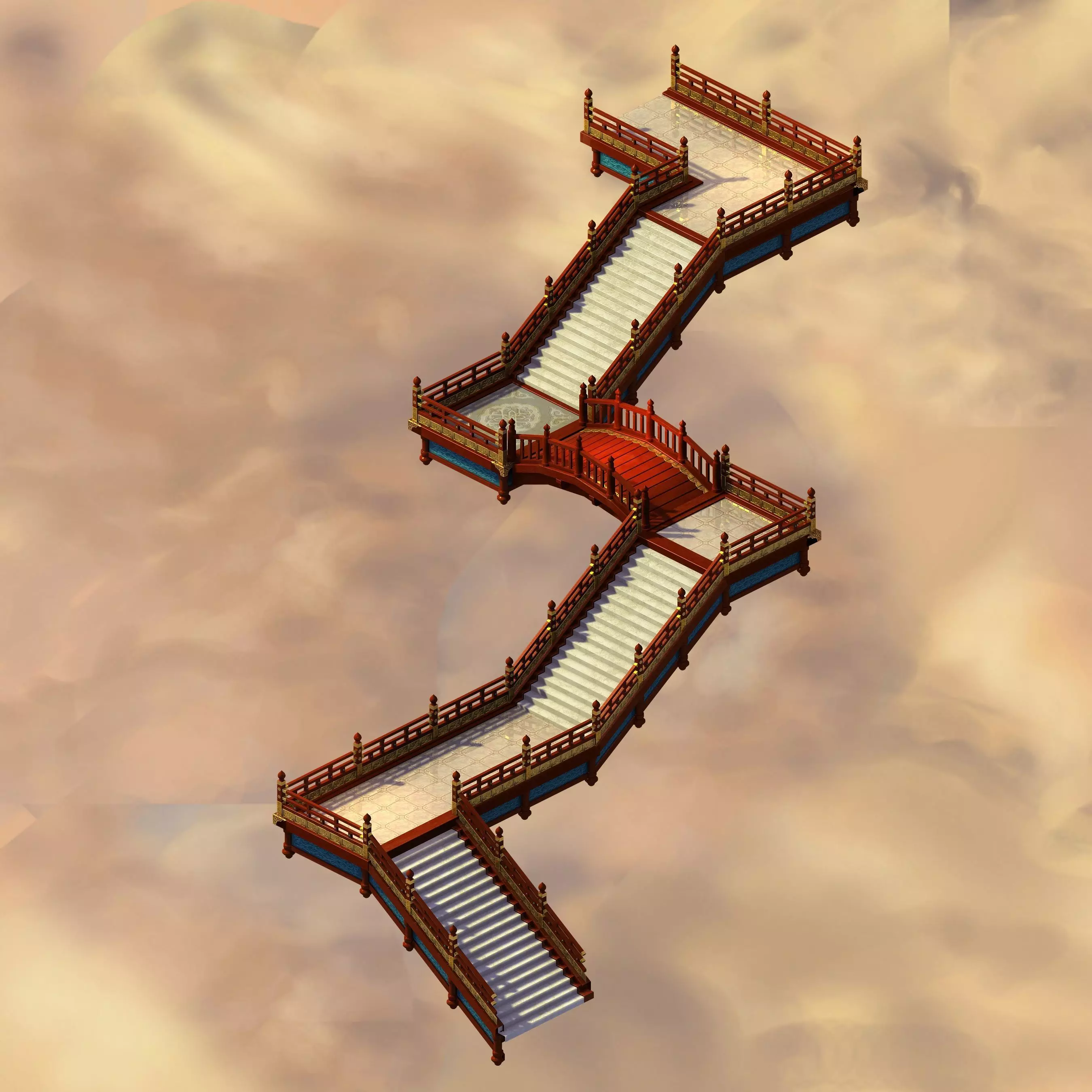 Temple Palace-Tiangong Pavement 03 3D model_0