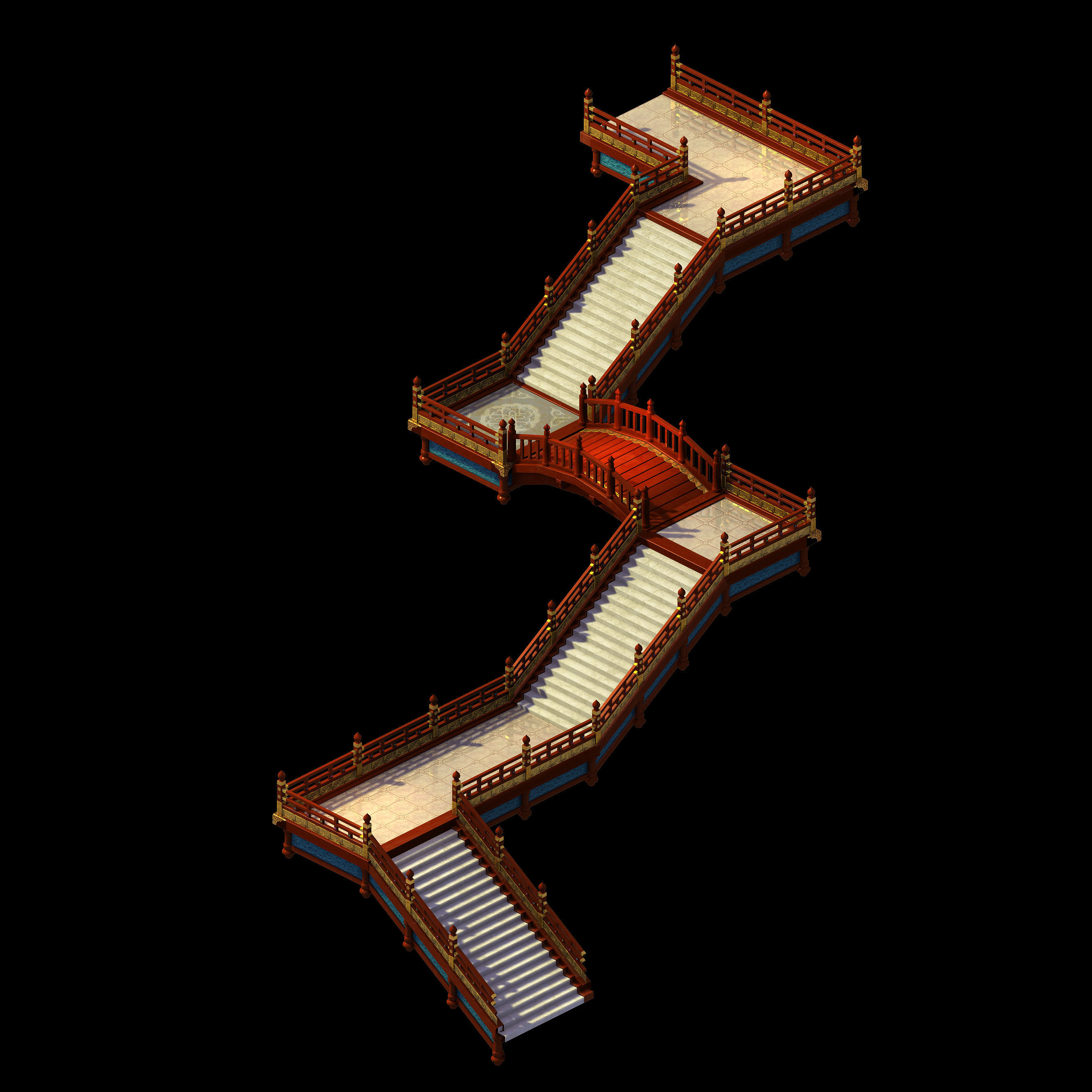 Temple Palace-Tiangong Pavement 03 3D model_1