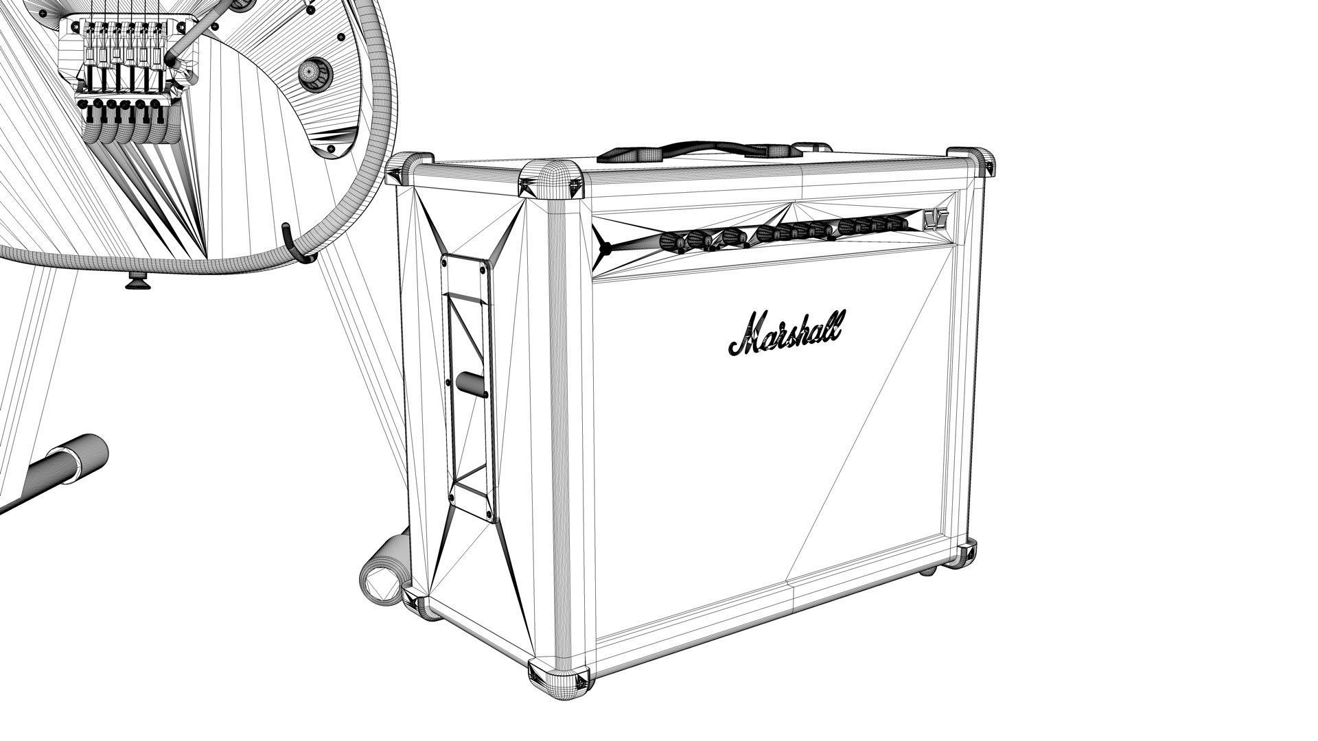 Fender Guitar and Amplifier 3D model_19