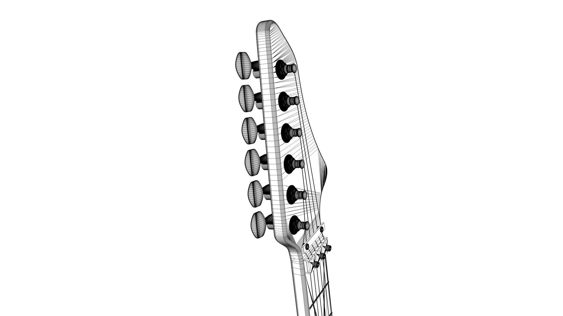 Fender Guitar and Amplifier 3D model_22