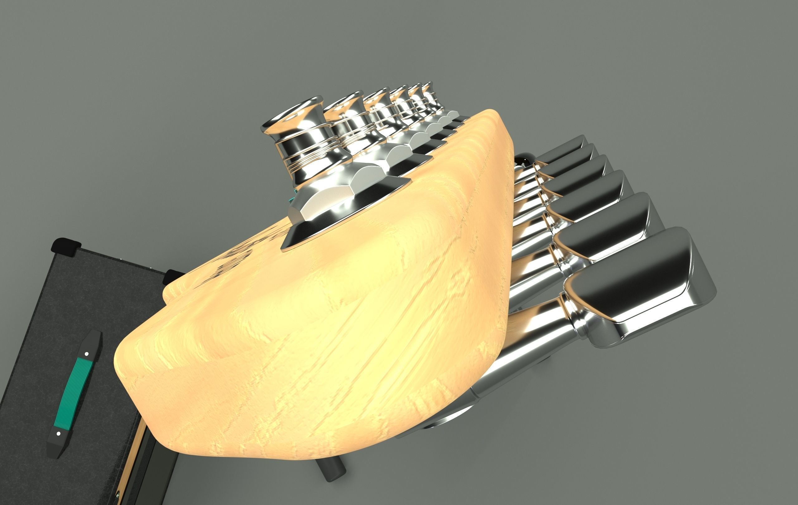 Fender Guitar and Amplifier 3D model_11