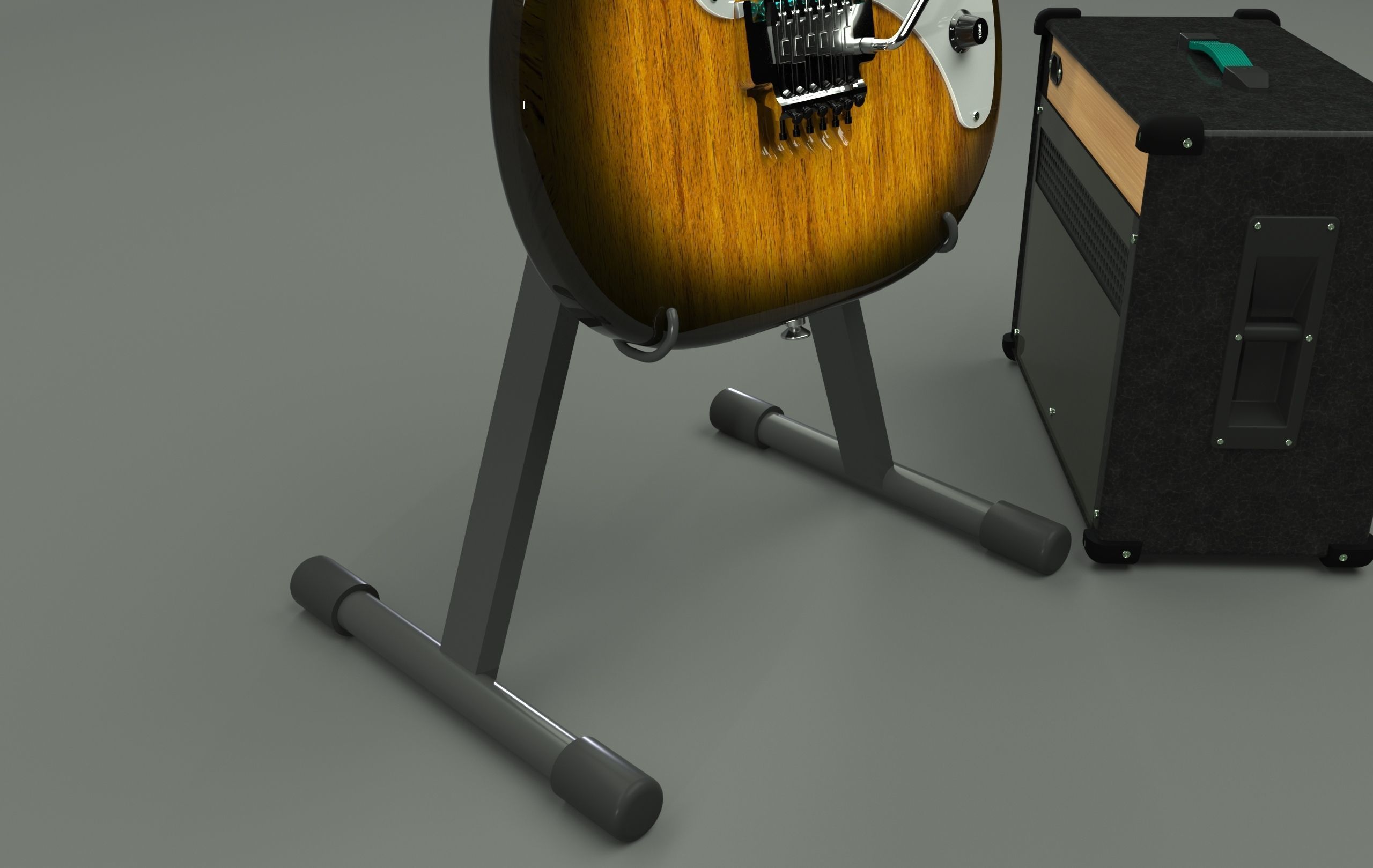 Fender Guitar and Amplifier 3D model_16