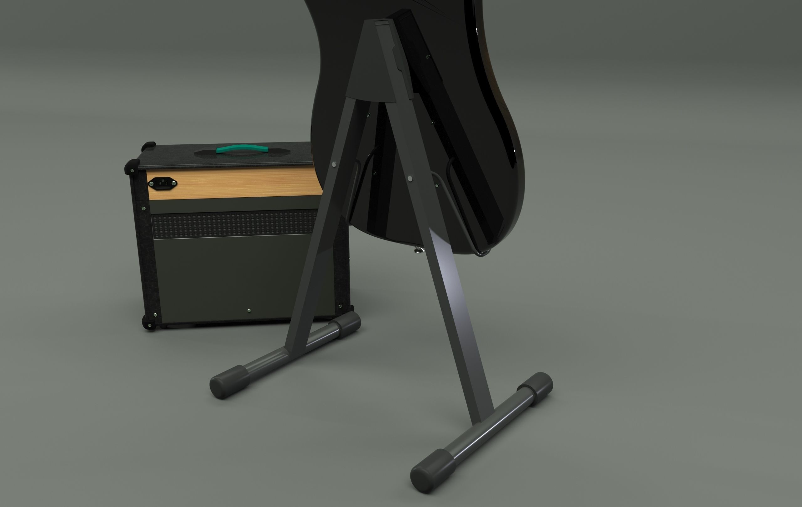 Fender Guitar and Amplifier 3D model_17