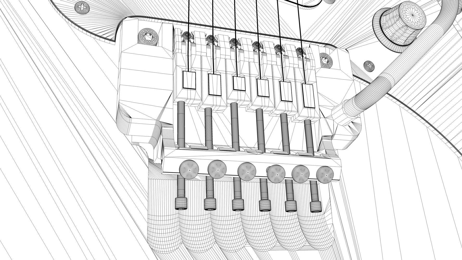Fender Guitar and Amplifier 3D model_25