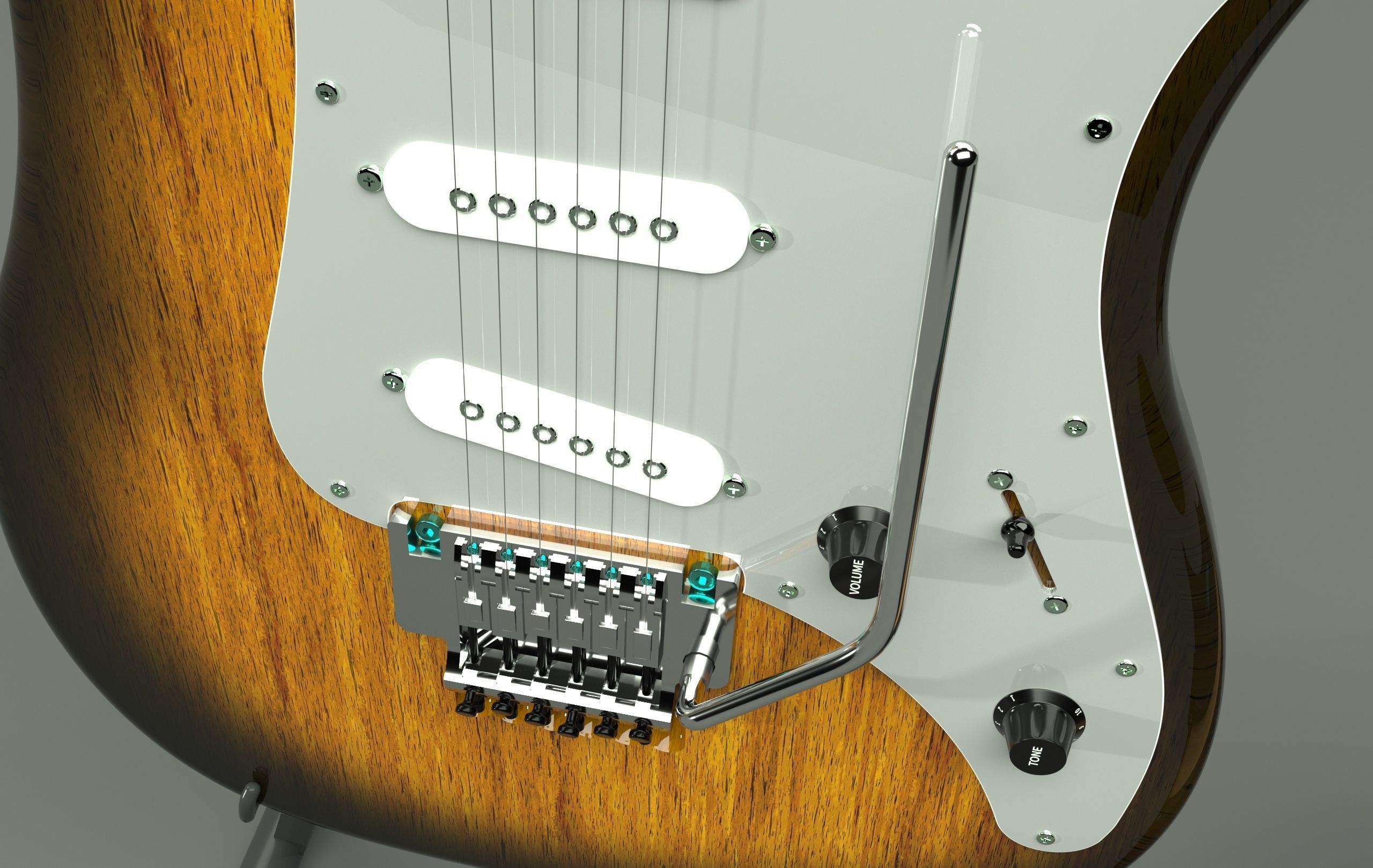 Fender Guitar and Amplifier 3D model_12