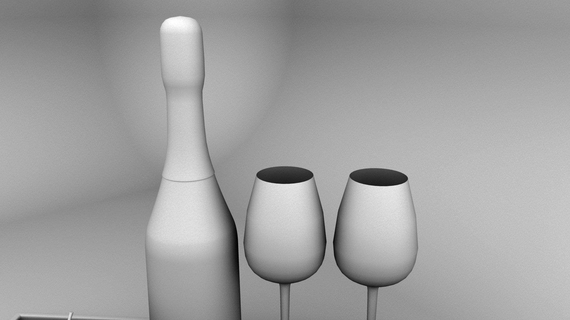 Fruits and Beer Low-poly 3D model_6