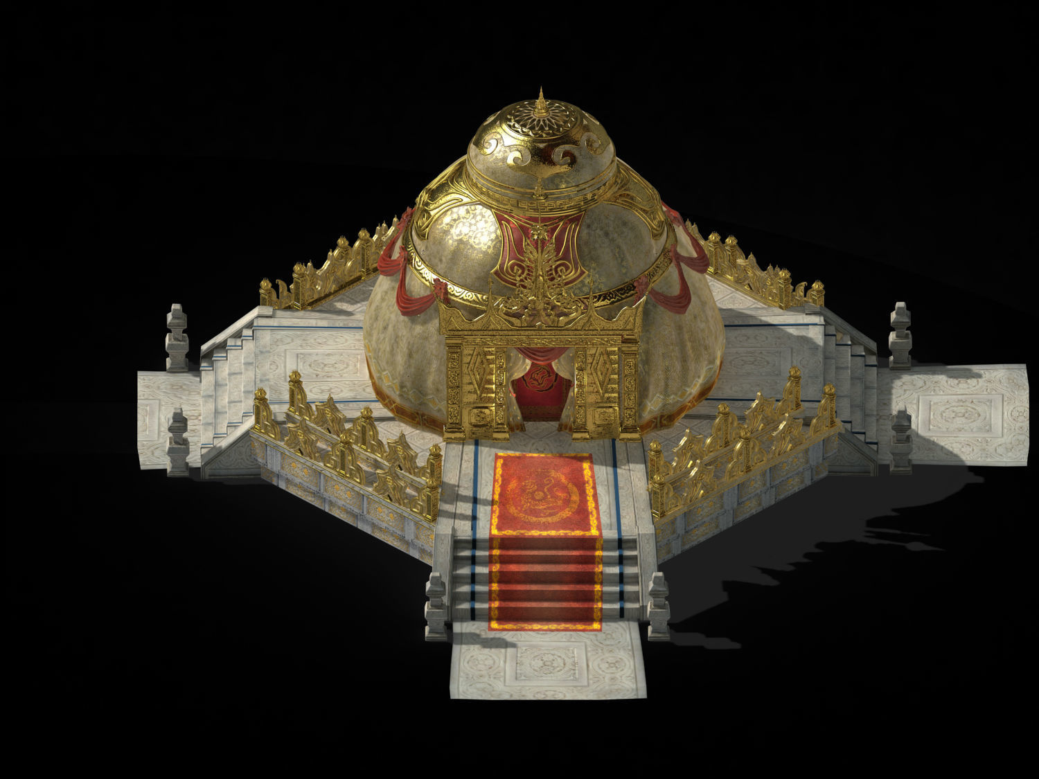 Temple Palace-Tiangong Tent 01 3D model_1