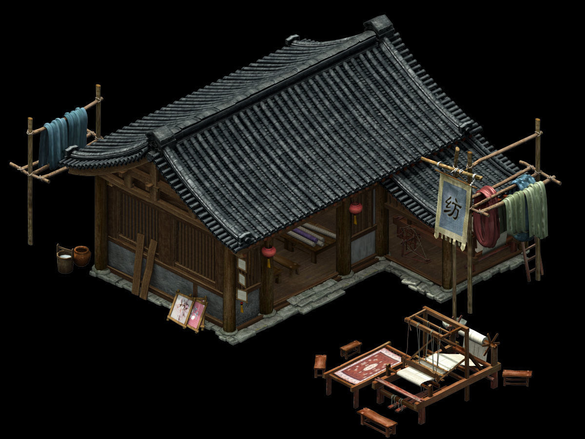 Song Dynasty-Architecture-Textile House 3D model_1