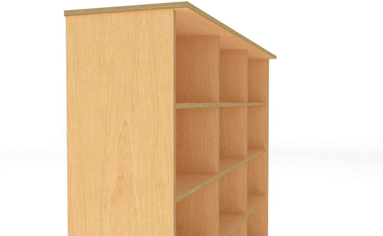 bookshelf 3 cover2 drawer3 plywood Low-poly 3D model_12