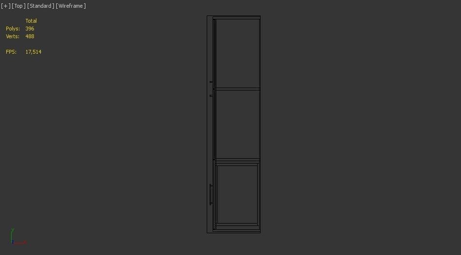 bookshelf 3 cover2 drawer3 plywood Low-poly 3D model_23