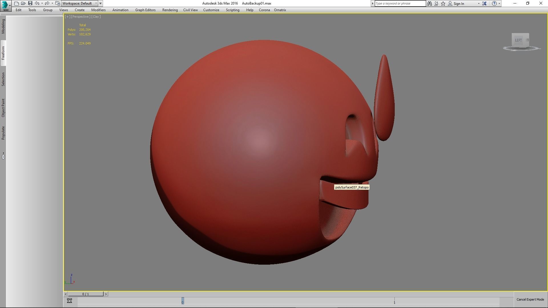 Emoji Grinning Face with Sweat 3D model_12