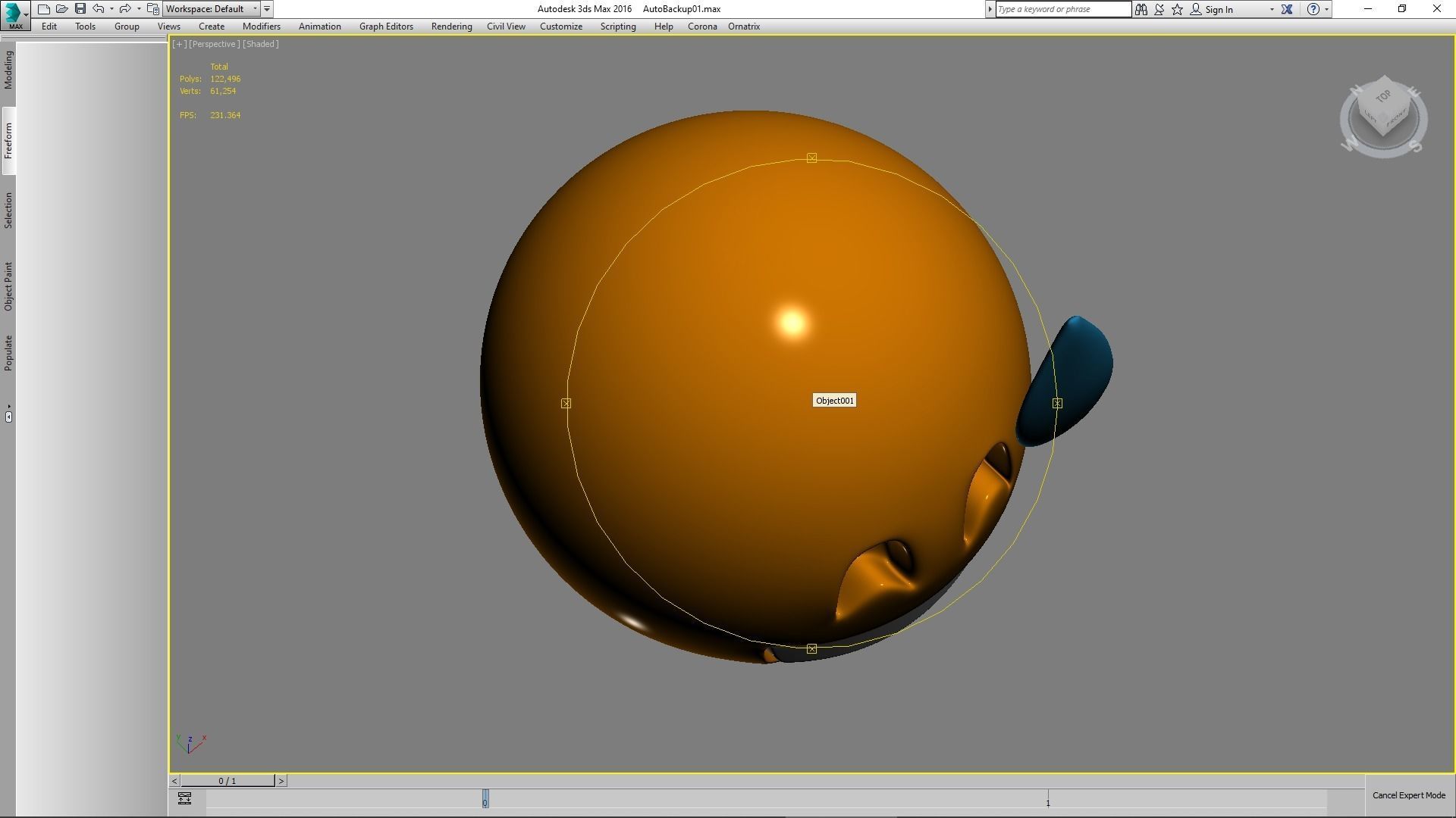 Emoji Grinning Face with Sweat 3D model_8
