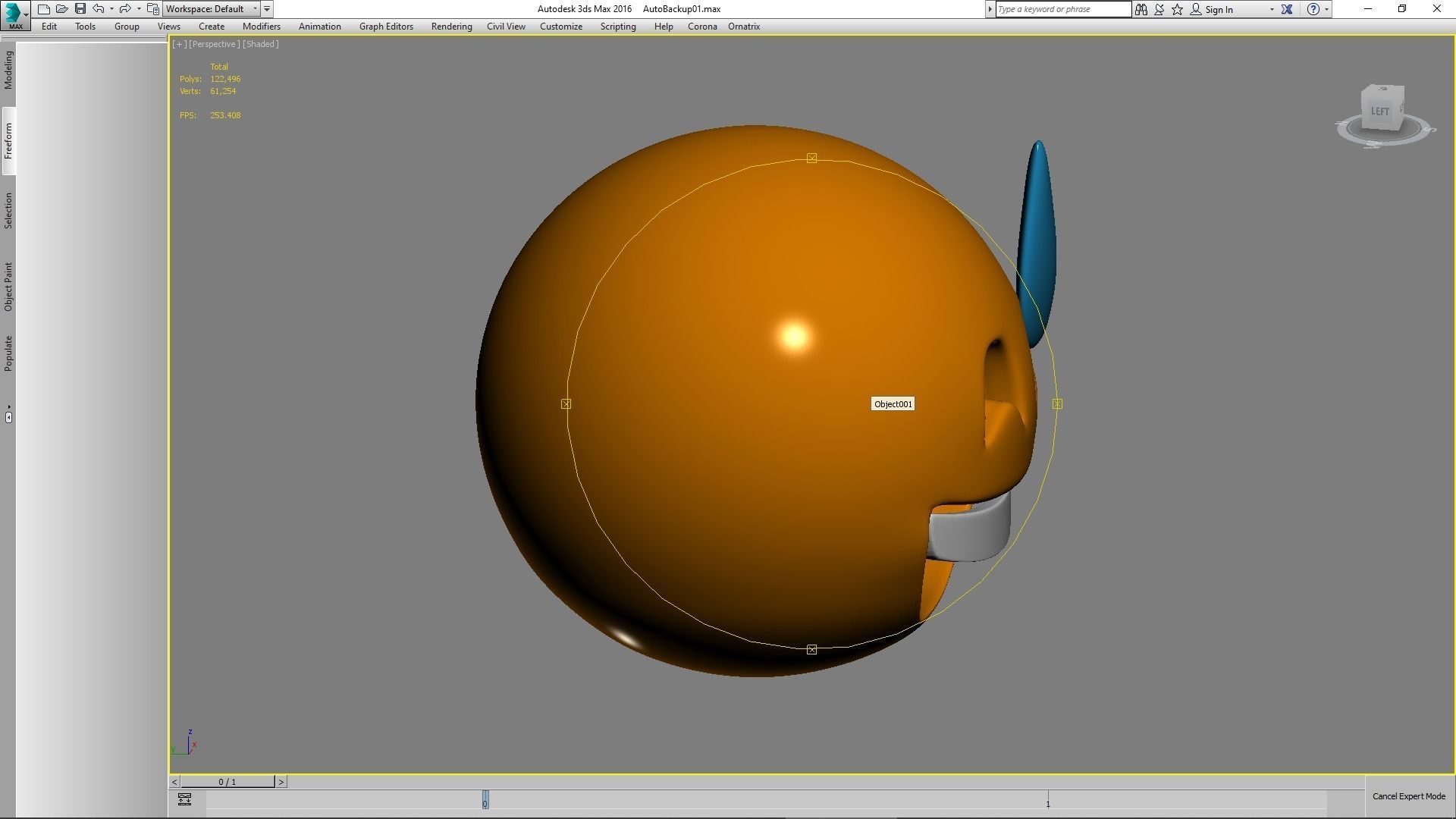 Emoji Grinning Face with Sweat 3D model_7