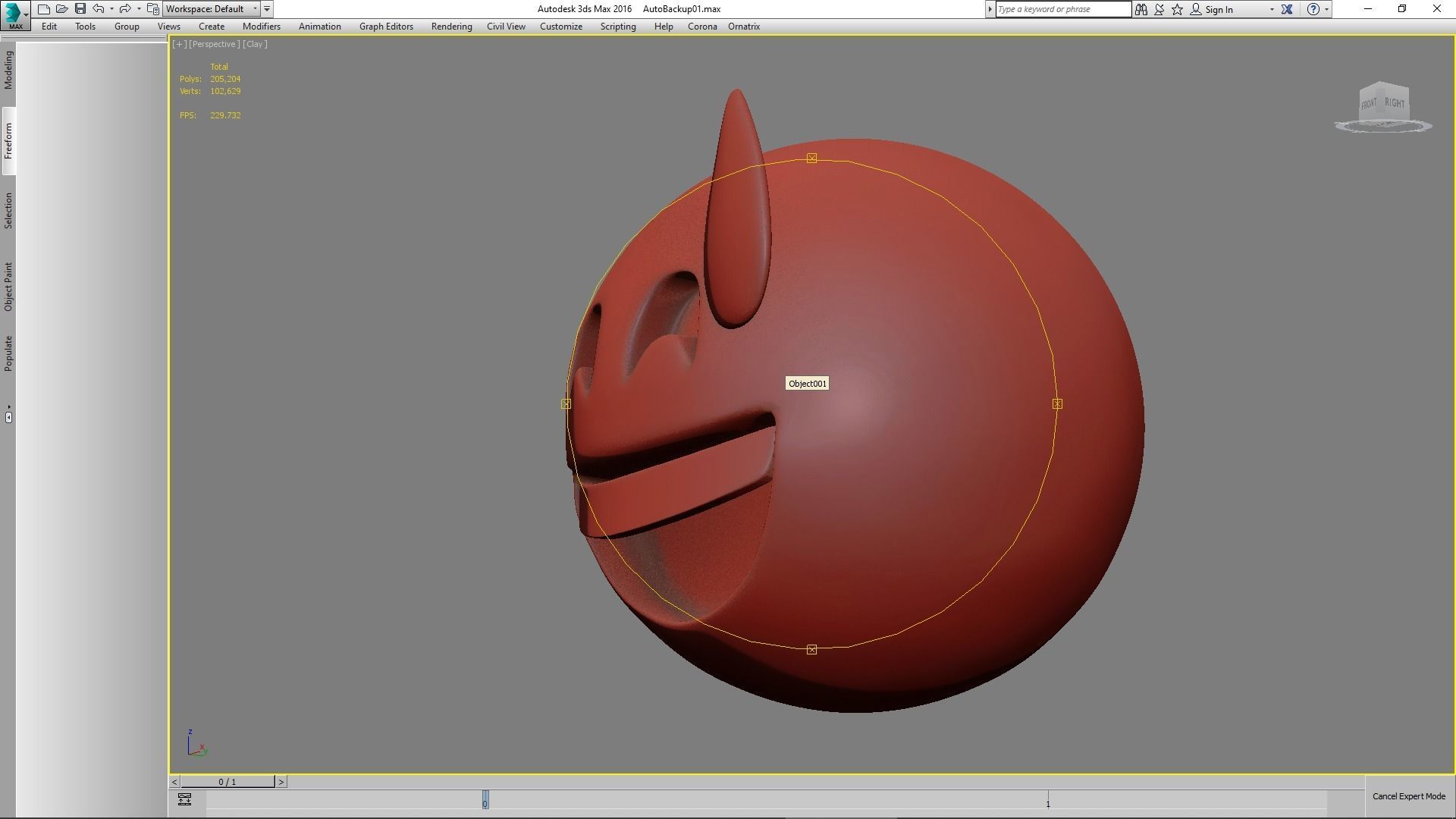 Emoji Grinning Face with Sweat 3D model_15