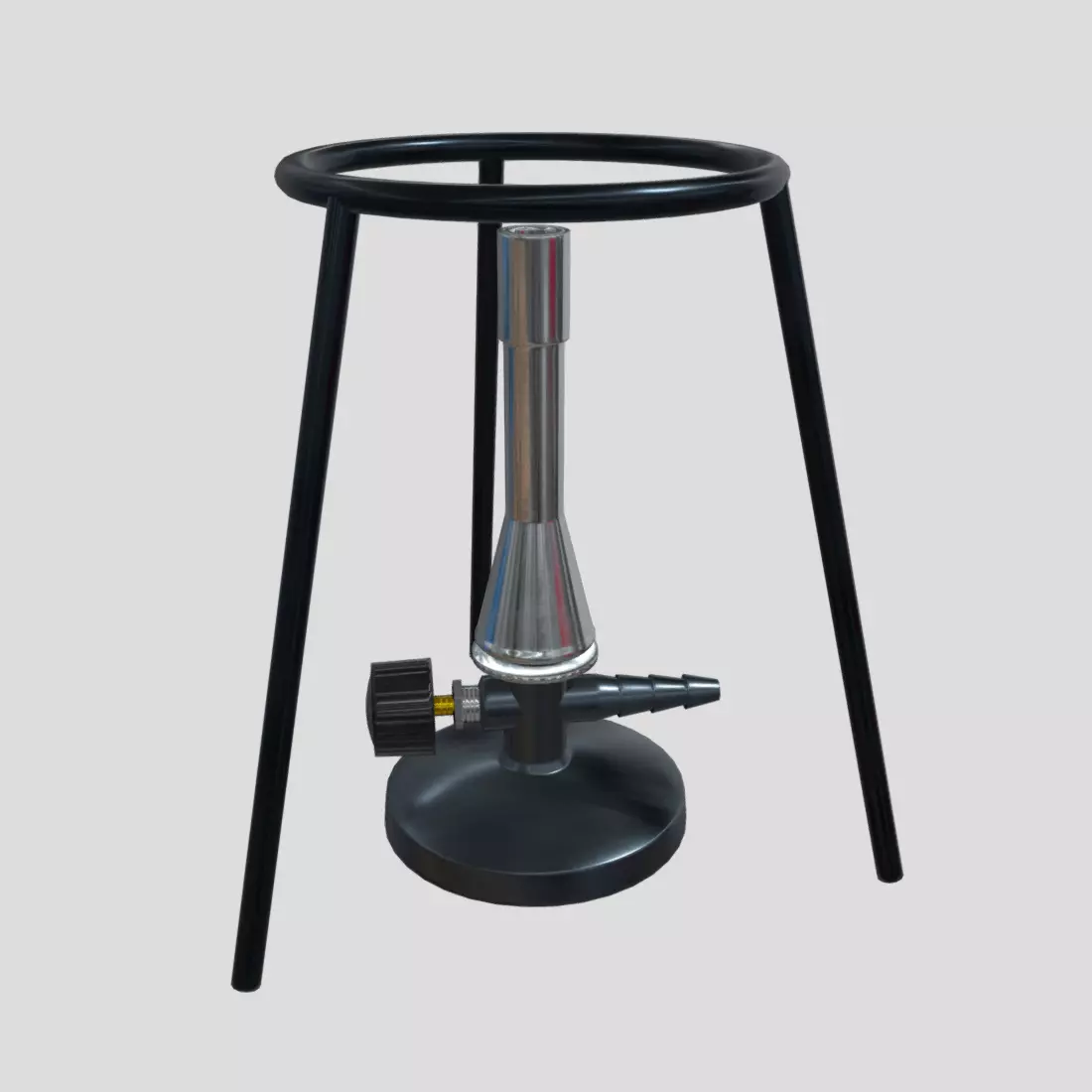 Bunsen Burner Low-poly 3D model_0