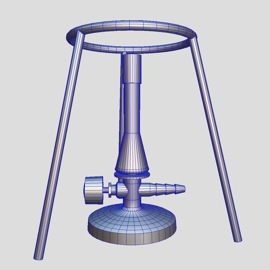 Bunsen Burner Low-poly 3D model_3